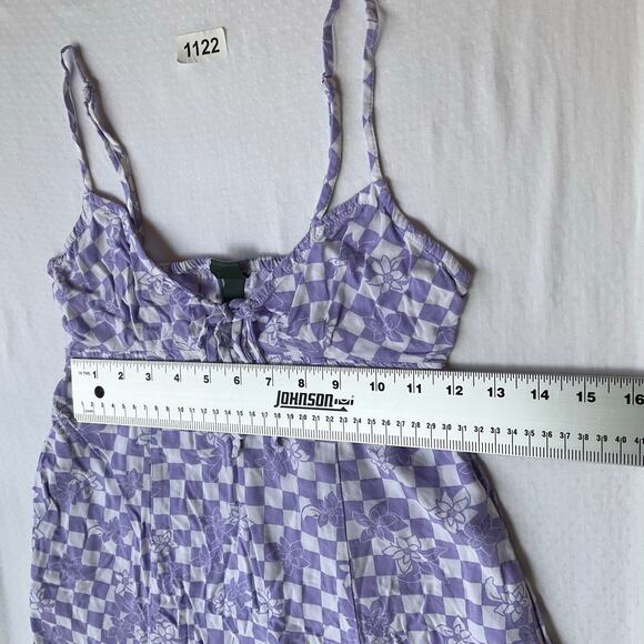 Wild Fable Women’s Sleeveless Slit Front Sexy Mini Dress size XS, Purple & White - Picture 3 of 10
